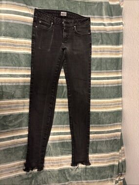 Naked & Famous Denim Washed Black Skinny Jeans